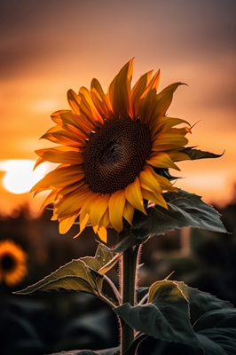 Sunflower in the Sunset