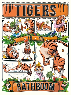 Tigri in bagno