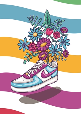 Sneakers x botaniske blomster 