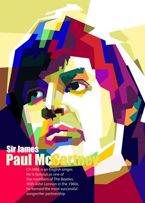 Paul McCartney Pop Art WPAP