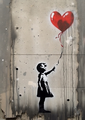 Tyttö ja ilmapallo x Banksy