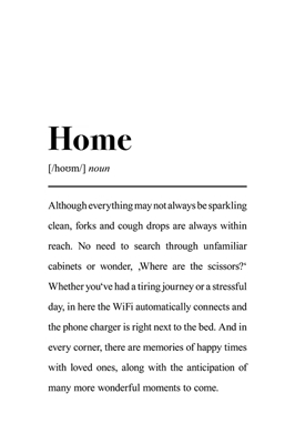 Home Definition Quote Print