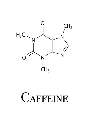 Caffeine Molecule Kitchen Prin