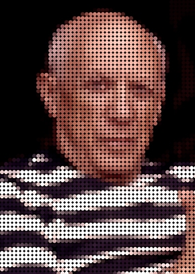 Pablo Picasso in Style Dots