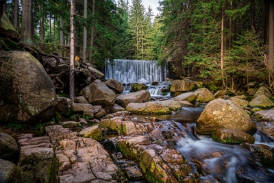 Wilde watervallen in Karpacz 