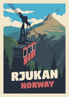 Retro-stil Rjukan om sommeren