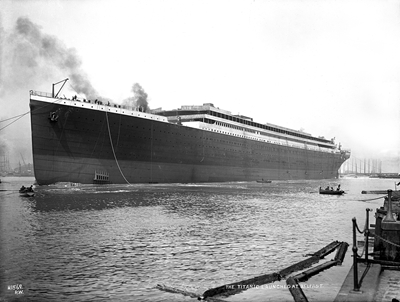 RMS Titanic después de su lanzamiento