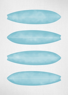 Planches de surf en bleu