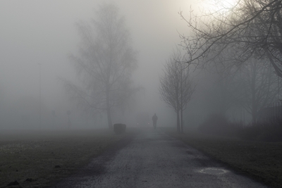 Wandelen in de mist