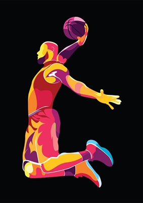 Baloncesto puntuado Pop Art