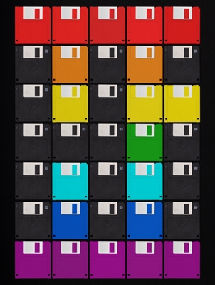 Diskett Pixel - Rainbow Hei