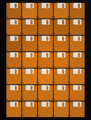 Floppy Pixel - AllOrange