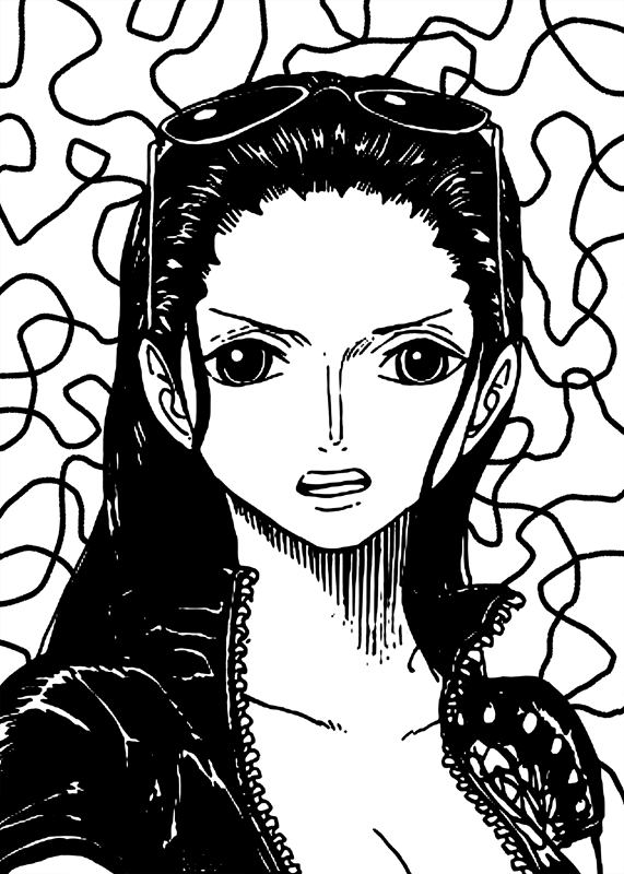 nico robin black white posters & prints by BESTDROPS - Printler