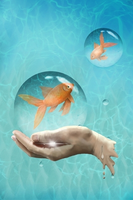  Two little fish. Digital art