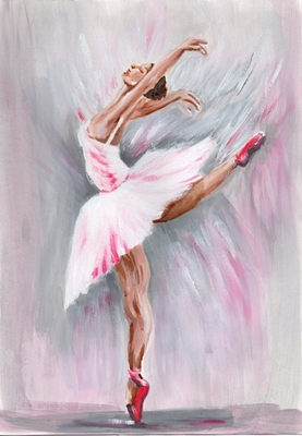 Ballerina akrylmålning
