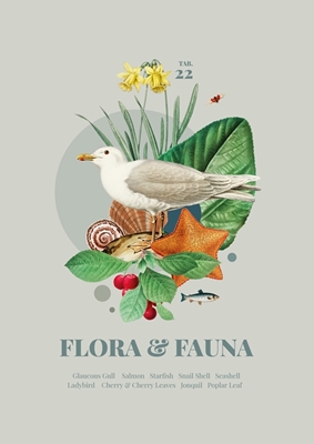 Flora & fauna met meeuw