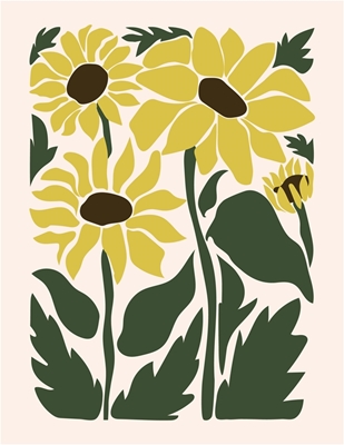 Vintage-Sonnenblumen
