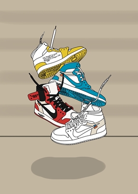 jordan off white fall posters & prints by sneakerhead collections ...