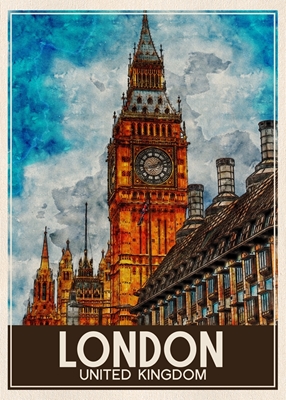 Lontoo Englanti Travel Art