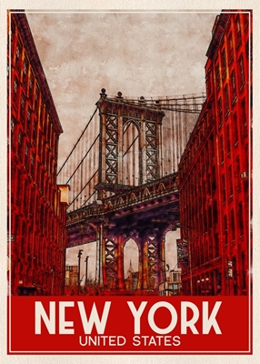 Nowy Jork USA Travel Art