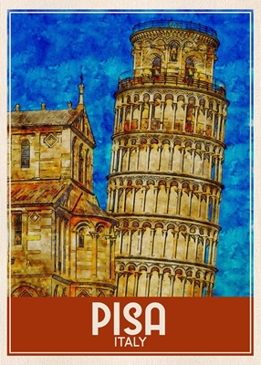 Pisa Italien Poster Printler FAA Grafica | Reisekunst von
