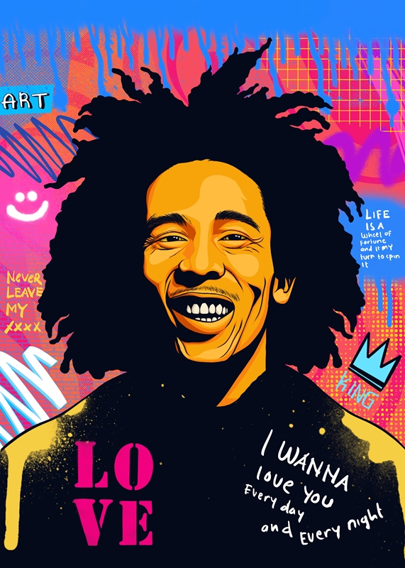 Bob Marley Pop Art Posters Prints By MUH ZUHUD Printler