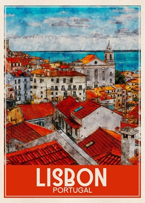 Lissabon Portugal Travel Art