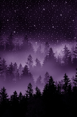 Sogno galattico della foresta viola 1