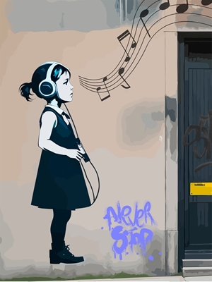 dívka šablona umění hudba