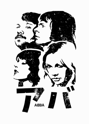 Poster di band vintage degli ABBA
