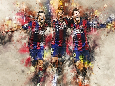 Suárez, Neymar ja Messi