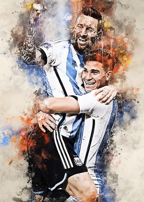 Lionel Messi e Julián Álvarez