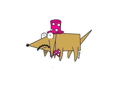 Costumed Cartoon Dog Marty