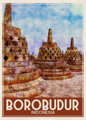 Borobudur Indonesien Travel Art