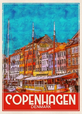 København Danmark Travel Art