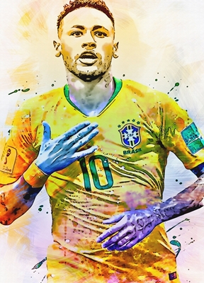 Neymar Brazil Poster posters & prints by KunStudio - Printler