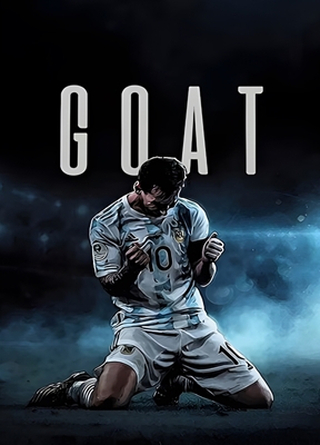 Lionel Messi GOAT plakat