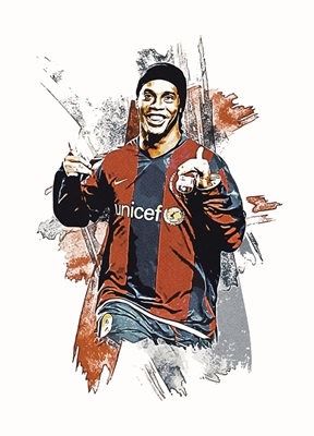 Poster di Ronaldinho Barcellona
