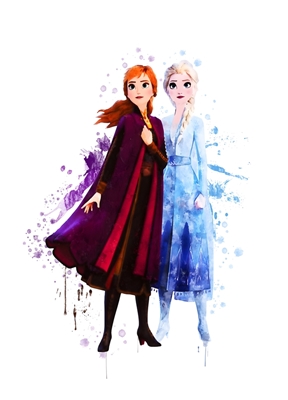 Princess Anna and Elsa Poster