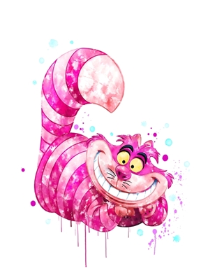 Cheshire katt akvarell