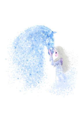 Dibujos animados de la princesa Anna y Elsa