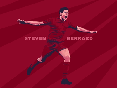 Steven Gerrard w sztuce wektorowej
