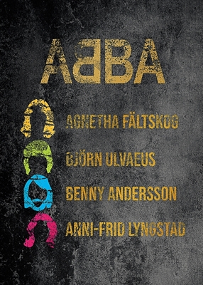 Poster grunge degli ABBA