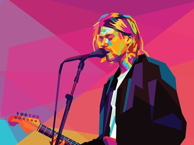 Kurt Cobain In Wpap Pop Art