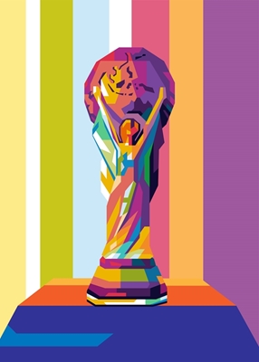 Ilustración de arte pop de la Copa del Mundo