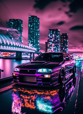 R34 Neon Night Tokyo Drift
