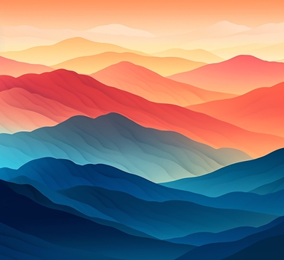 Un paesaggio colorato Montagne