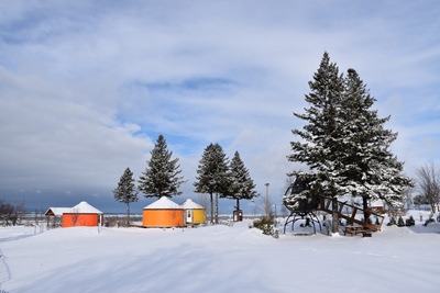 Vinter camping plads på 