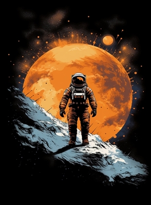 Astronauta sullo spazio lunare