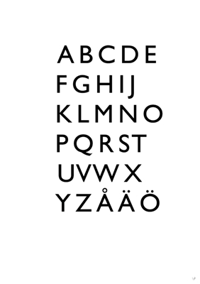 Alphabet A-Ö